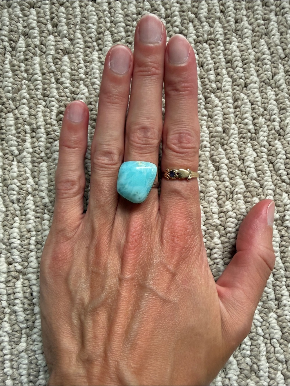 Turquoise Blue Statement Ring - Women Jewelry
